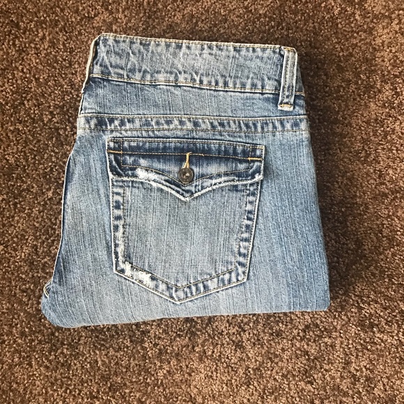 Guess Jeans 32 Doheny Distressed Jeans Boot Cut Medium Wash - Picture 4 of 8